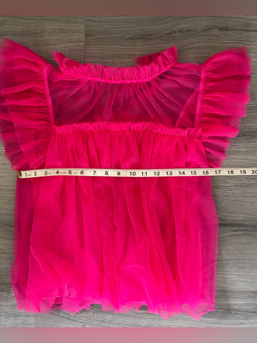 Sunday in Brooklyn Hot Pink Ruffled Sheer Blouse - Picture 4 of 7